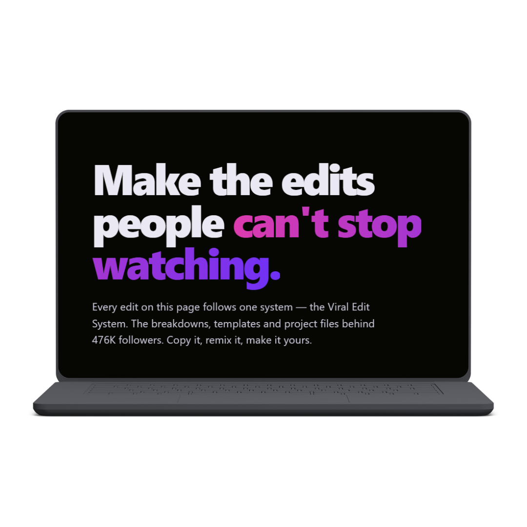 MOTION CREATORS - Viral Edit System - Everything you need to go from beginner to paid creator.